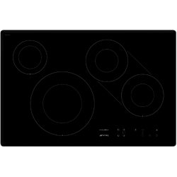 Smeg SI3842B 77cm Touch Control Induction Hob with Angled Edge Glass in Black Glass